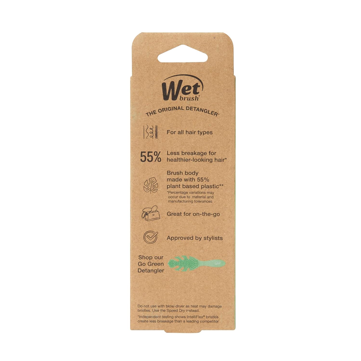 Wet Brush Go Green Mini Detangler, Green - Detangling Travel Hair Brush - Ultra-Soft IntelliFlex Bristles Glide Through Tangles & Gently Loosens Knots While Minimizing Pain, Split Ends & Breakage - Image 12