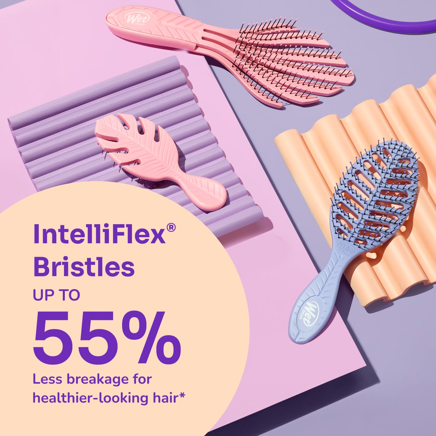 Wet Brush Go Green Mini Detangler, Green - Detangling Travel Hair Brush - Ultra-Soft IntelliFlex Bristles Glide Through Tangles & Gently Loosens Knots While Minimizing Pain, Split Ends & Breakage - Image 5
