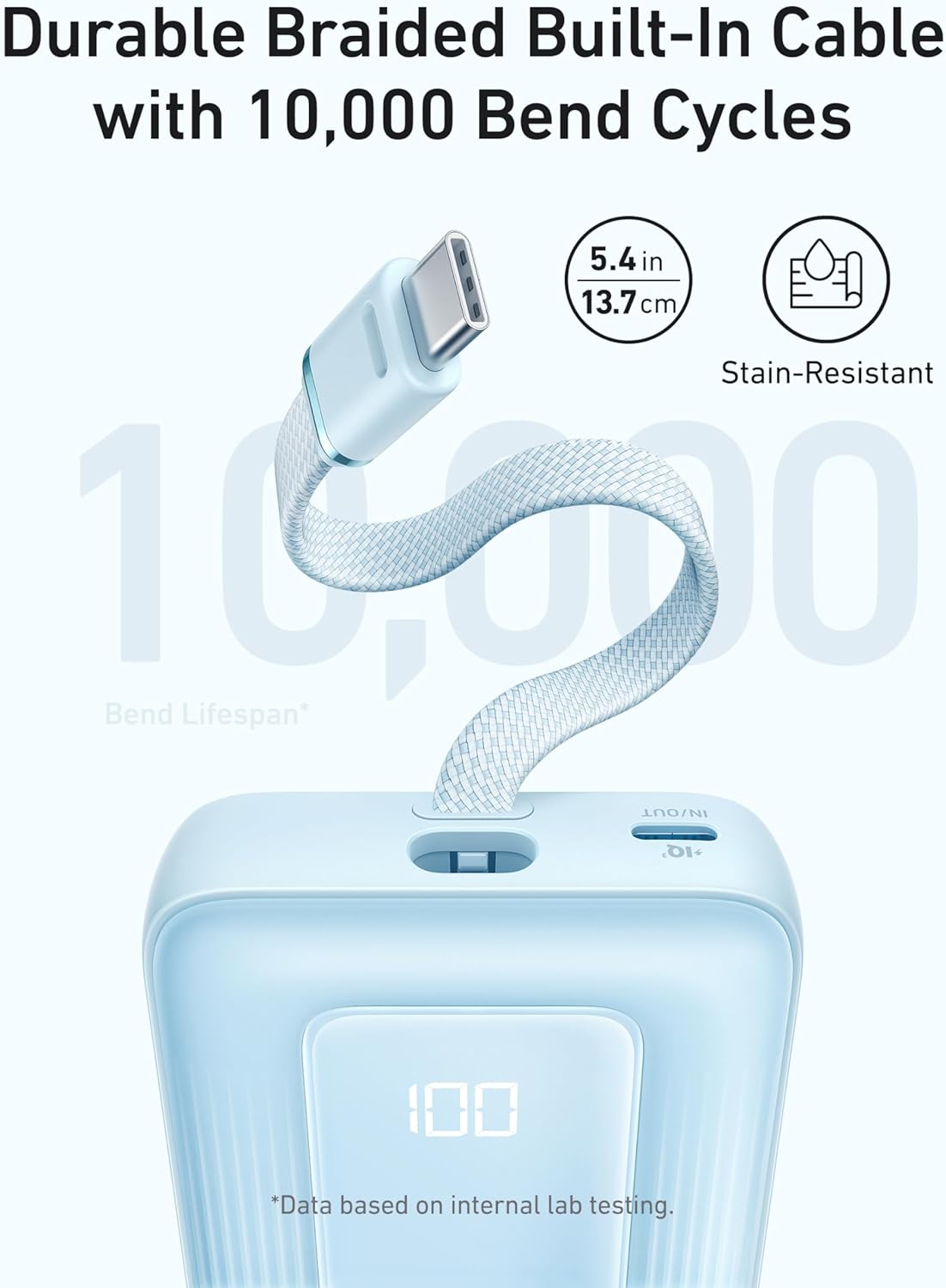 Anker Portable Charger, 10,000mAh 30W Power Bank, USB-C in and Out Fast Charging Battery Pack, Travel Essential Phone Power Bank, for iPhone 17/16, Galaxy and More (Black, 10000.00, Milliamp Hours) - Image 3