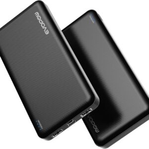 2 Pack Portable Charger, Slimmer 10000mAh Power Bank, USB C in&Out Fast Charging Battery Pack, Portable Power Bank for iPhone 16 15 14 13 12 Tablet Samsung S23 S22 Pixel and Heated Vest (Black)