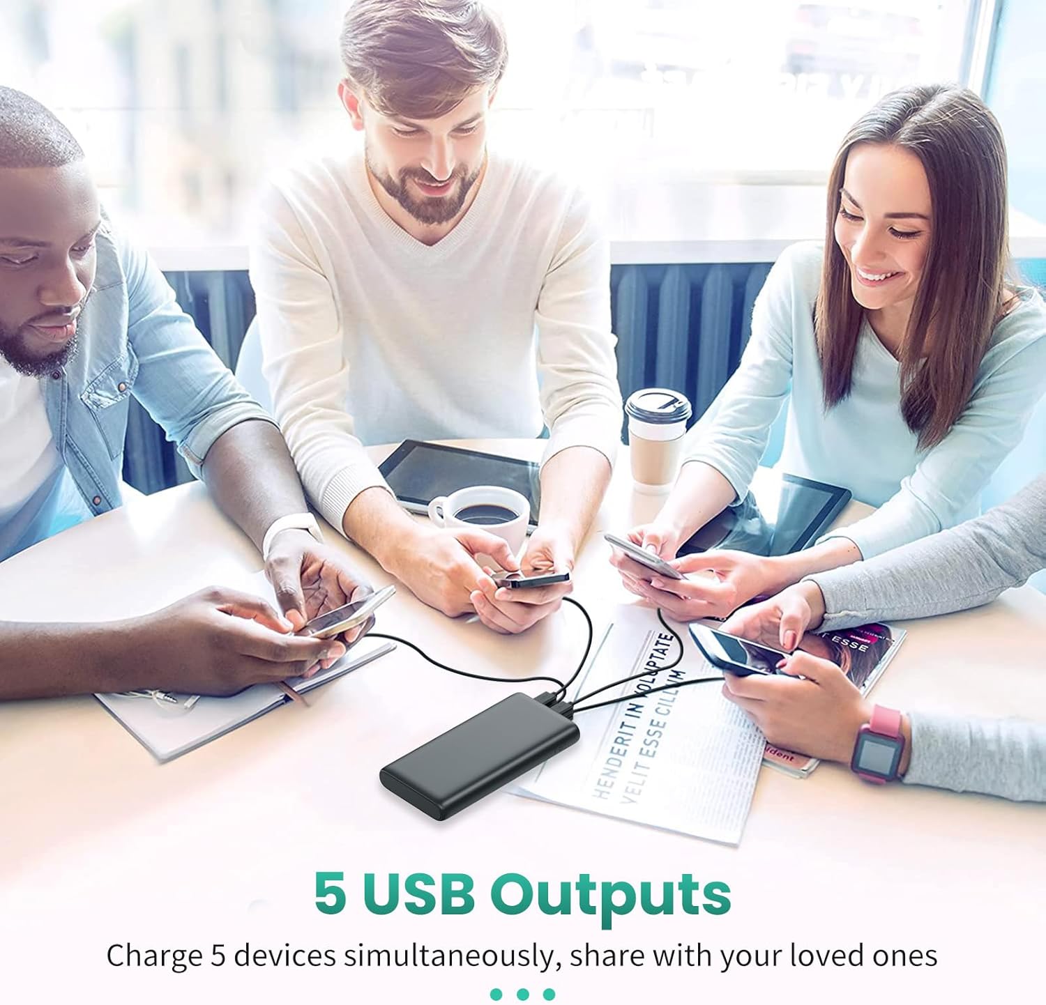 Portable Charger 38800mAh Power Bank with 5 Outputs & 2 Inputs,PD USB C In&Out Fast Phone Charging External Battery Pack Backup,Travel Essential Outdoor for iPhone 17/16/15,Android Samsung Galaxy etc - Image 5