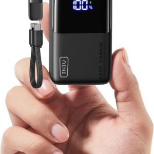 INIU Mini Portable Charger, Small 45W PD Power Bank, 10000mAh USB C in&Out Fast Charging Pocket Size Battery Pack, Travel Essentials Powerbank for iPhone 17 16 15 14 Pro Air, Xiaomi, Samsung S24 etc