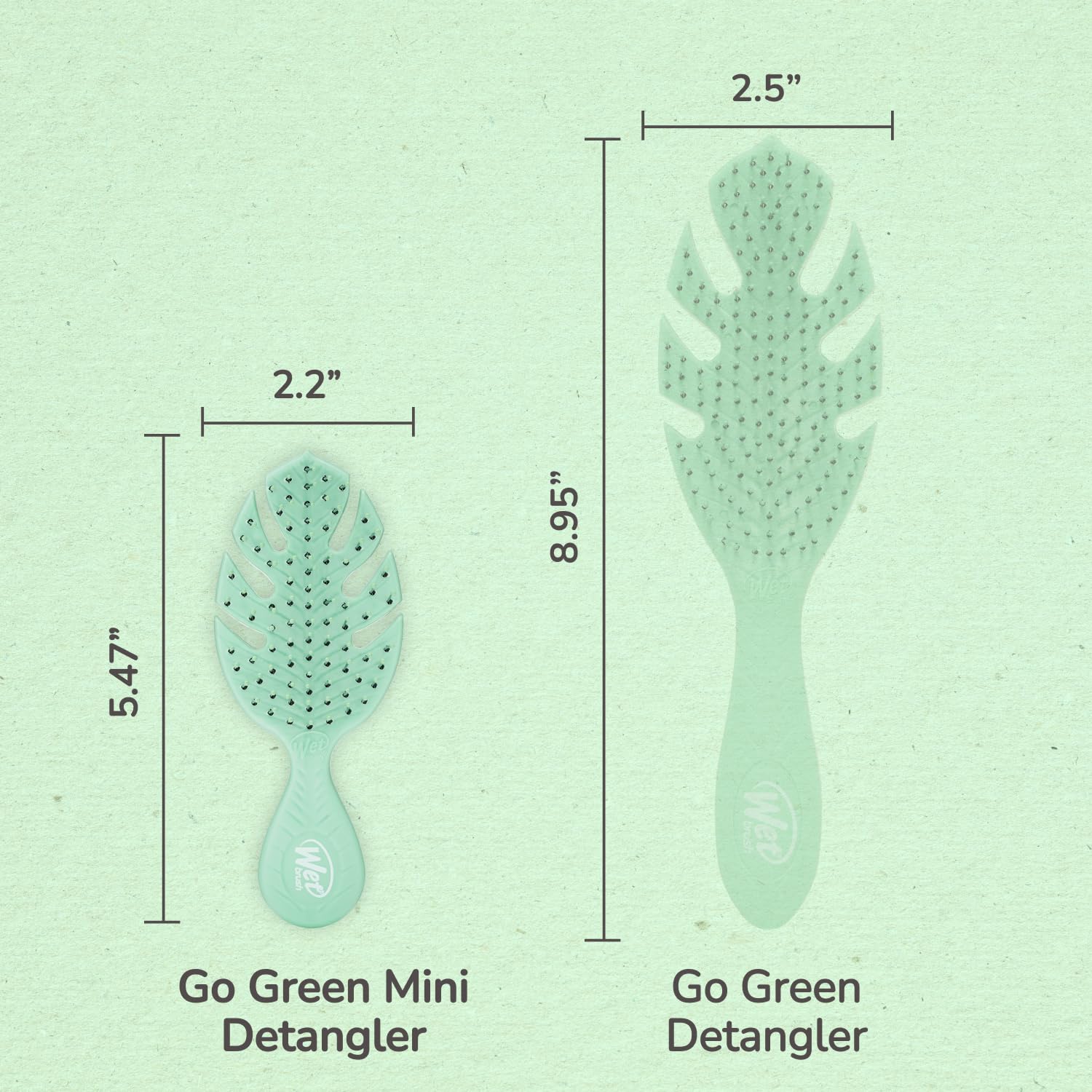 Wet Brush Go Green Mini Detangler, Green - Detangling Travel Hair Brush - Ultra-Soft IntelliFlex Bristles Glide Through Tangles & Gently Loosens Knots While Minimizing Pain, Split Ends & Breakage - Image 7