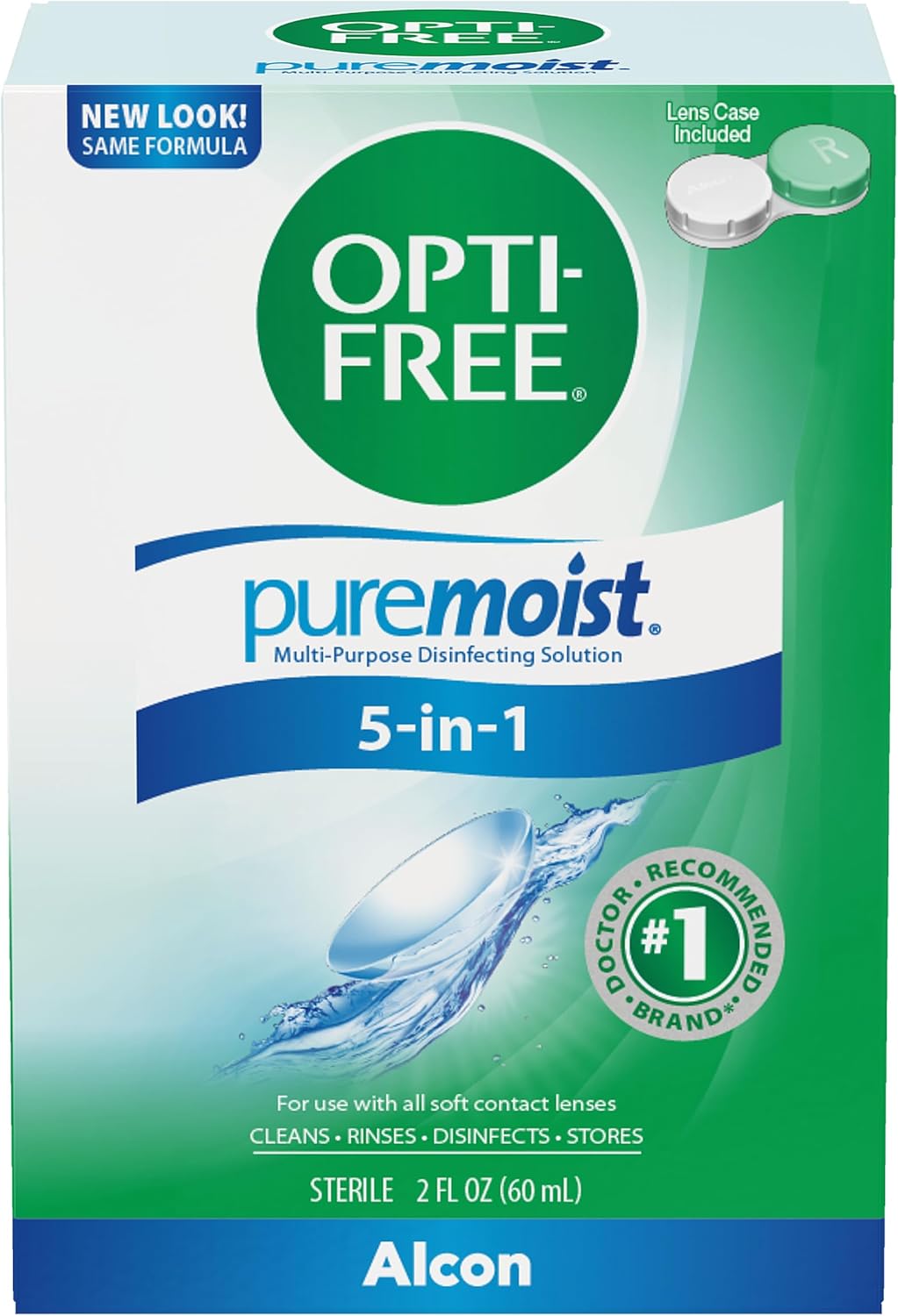 Opti-Free Puremoist Multi-Purpose Contact Lens Cleaning and Disinfecting Solution with Lens Case, 2 Fl Oz (Pack of 1) - Image 8