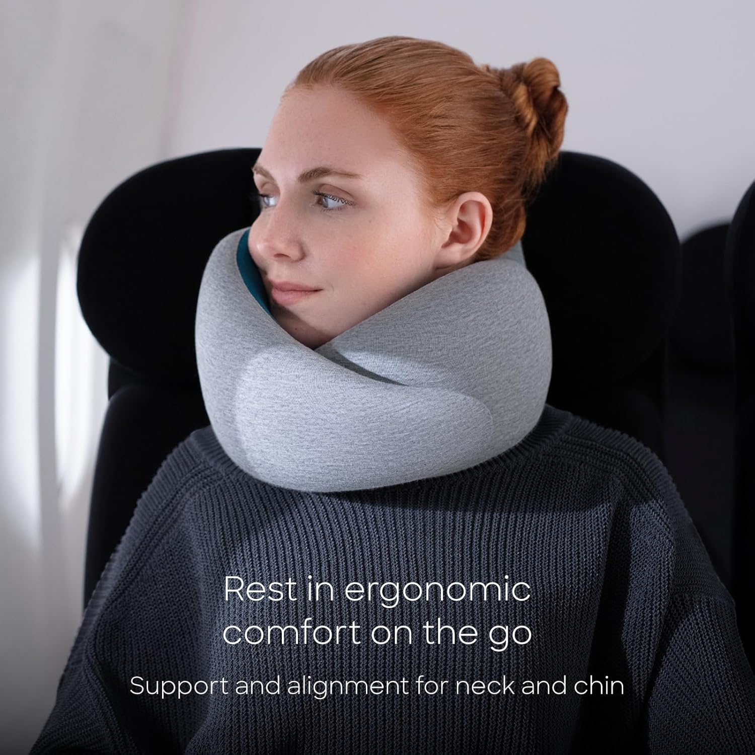 Ostrichpillow Go Neck Pillow, Travel Pillows for Airplanes, Premium Memory Foam Travel Pillow, 360º Ergonomic Design, Asymmetrical Sides, Travel Bag Included, Washable Modal Cover - Image 7