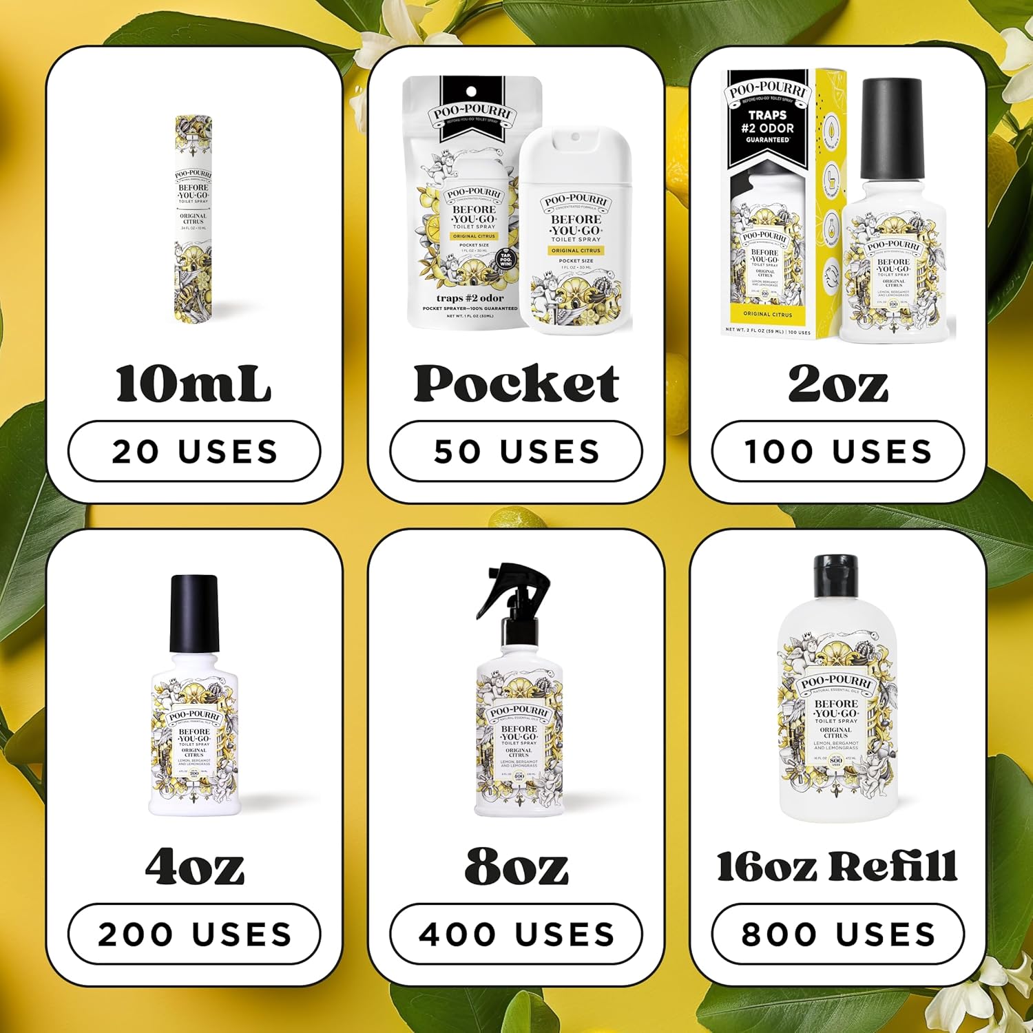 Poo-Pourri Before-You-Go Pocket Toilet Spray, Travel Essentials, 1 Fl Oz, Spring Variety 3 Pack, Each Up to 50 Uses, On-The-Go Bathroom Odor Deodorizer with Essential Oils, TSA Approved Size, 3 Scents - Image 12