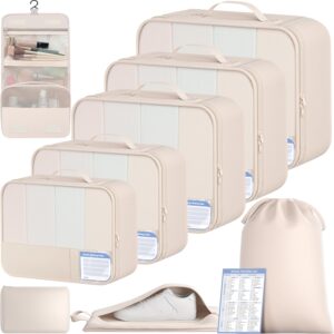 BAGAIL 9 Set Packing Cubes with Packing List Luggage Packing Organizers for Travel Accessories