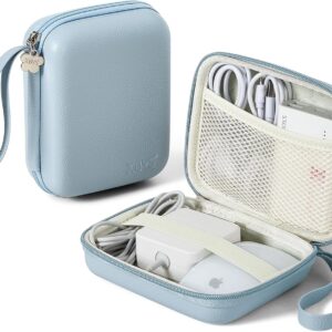 Charger Case for Macbook, Portable Tech Electronic Organizer Bag,Travel Storage Pouch for Laptop Accessories, MacBook Power Adapter, Charging Cords, USB Drives, Power Bank (Blue, L)